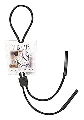 EK Ekcessories 10067C-C20 Thin Cat Strap Eyewear Retainer (Black, One Size)