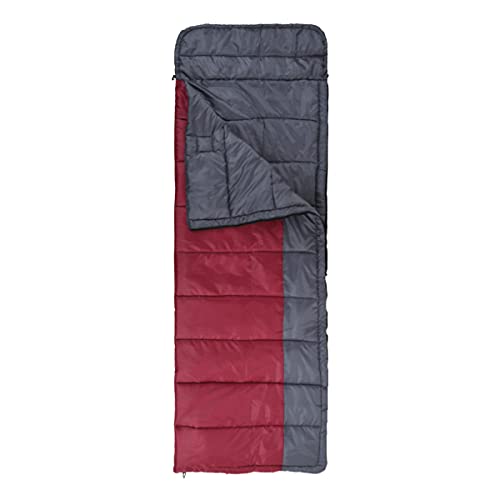 Rocksport Camplite +8°C to +20°C Rectangular Shape Sleeping Bag for Camping, Hiking, Indoor & Outdoor, Warm Sleep Bag (Maroon/Grey STR)