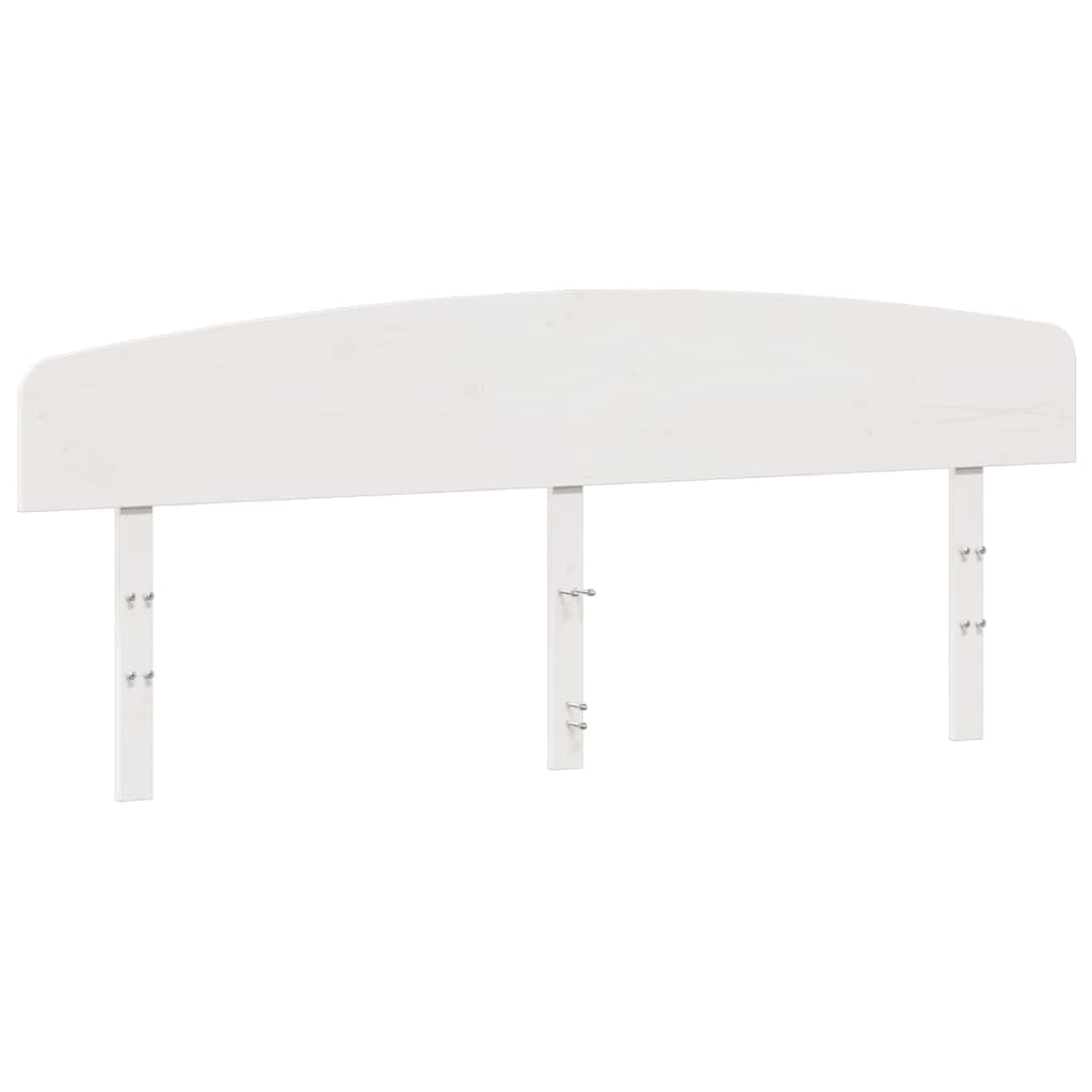 vidaXL Cabecero de Cama, Cabecera para Estructura Marco de Cama, Cabezal de Somier, Mueble para Dormitorio Hogar, Madera Maciza de Pino Blanco 200 cm