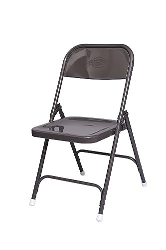 Image of Cauvery's Cafe Model Easy Folding Metal Outdoor and Indoor Chair - (Grey) 1