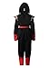 ReliBeauty Kids Ninja Costume for Boys,Black & Red,6-7/130