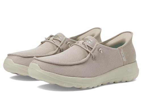 Skechers Women's Hands Free Slip-Ins Go Walk Joy Moc Toe Casual Shoe Sneaker, Taupe, 10
