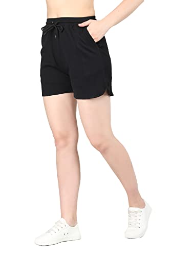 Image of CHKOKKO Women's Regular Cotton Regular Fit Plain Shorts for Women