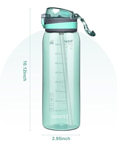 Image of Opard Peak 1000 ml /32 oz Water Bottle with Straw Cap, BPA-Free, Leak Proof Flip Top Bottle