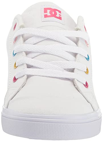 DC Girls Chelsea Low Shoe Skate, White/Monogram, 11 Big Kid2