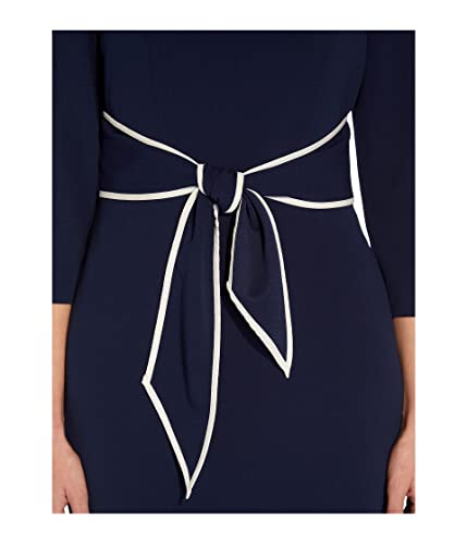 Image of Adrianna Papell Tipped Crepe Tie Dress
