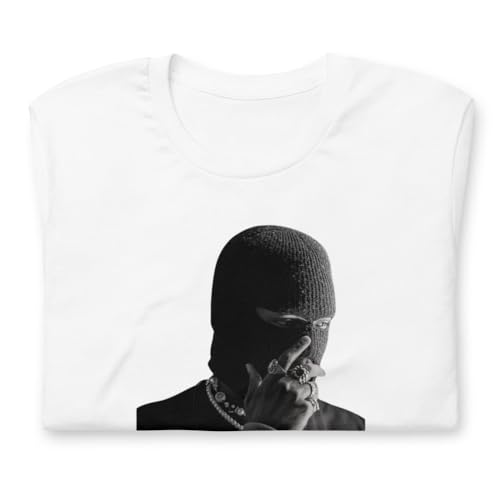 T-shirt unisexe homme avec masque col haut t-shirt manches courtes été hiver