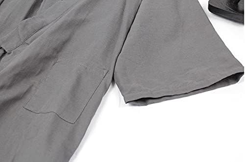 Fendawn Strive Classical Stylish Japanese Style Men Cotton Bathrobe Pajamas Kimono Casual Clothes - Image 7