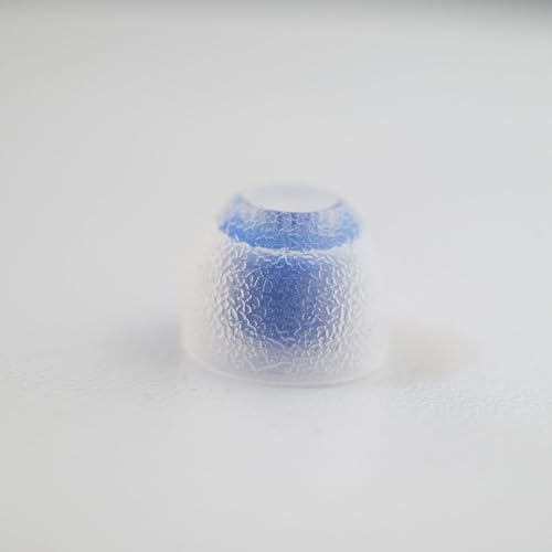 Image of TANGZU Tang Sancai Balanced Bore Eartips, Medical Grade Hypoallergic Silicone in-Ear Monitor Ear Plugs for in-Ear Earphone, Replacement Earbuds Tips, IEM Eartips, Blue, L, 3 Pairs