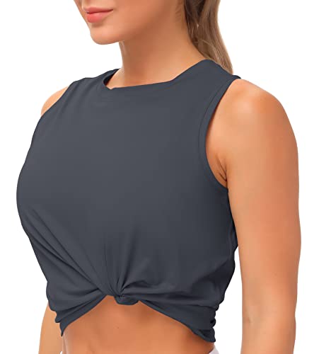 Image of THE GYM PEOPLE Women's Workout Tops in Ice Silk Quick Dry Sleeveless