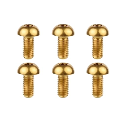 6/12 M5*10mm fBXNu[LŒlW TC4  ]ԃ[^[Œ{g T25 gNXwbh MTB ANZT[(Golden 6PCS)