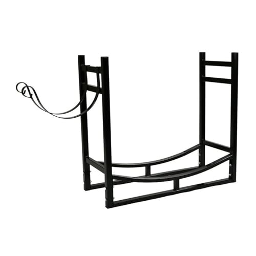 Râtelier à bûches robuste en acier noir pour le rangement du bois - 2