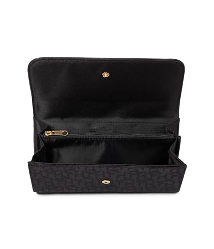 Tommy Hilfiger Womens Melissa II Flap Continental Wallet Black Tonal X-Small3