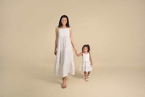 Modern Moments by Gerber Baby Girls' Mommy and Me Woven Dress, Tan Gingham, 18 Months