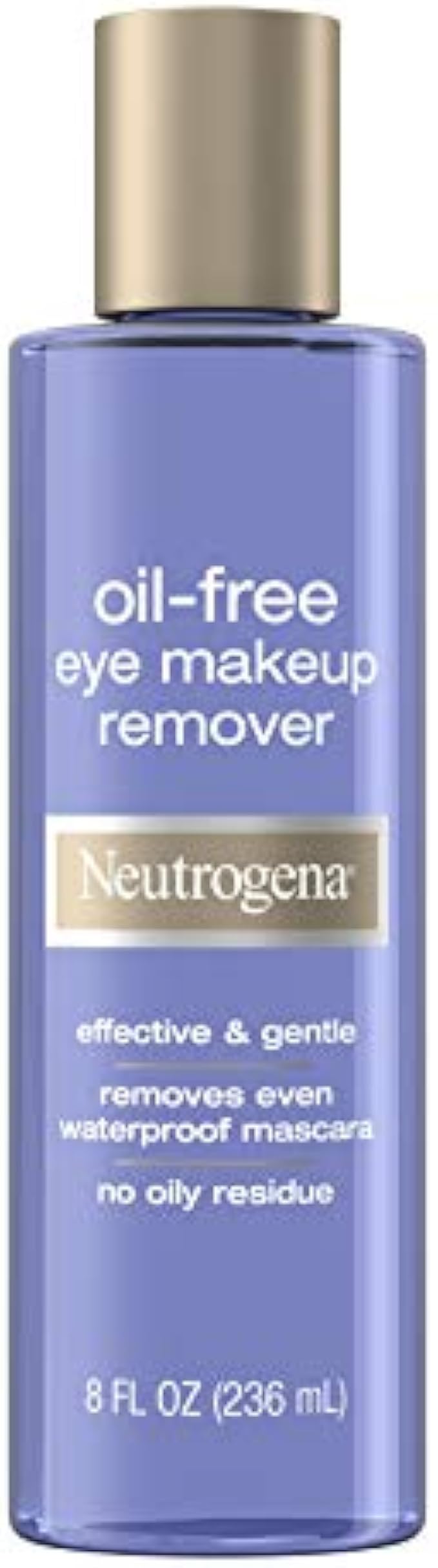 Neutrogena Gentle OilFree Eye Makeup Remover Cleanser for Sensitive Eyes NonGreasy Remover Removes Waterproof Mascara Dermatologist Ophthalmologist Tested, 8 Fl Oz
