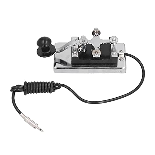 CW Telegraph Key, Teaching Aids Communication Detachable Plug Short Radio for DIY for Physical Electricity Experiment