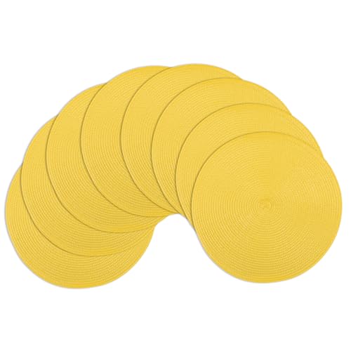 Winknowl Lot de 8 sets de table ronds, lavables, antidérapants, résistants à la chaleur, 37 cm,...