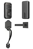 Worcest Electronic Keypad Deadbolt Set, Keyless Entry Door Lock, Front Door Lock Sets, Keyed Entry, Auto Lock, One-Touch Locking, Anti-Peeking Password, Door Lock with Handle Set