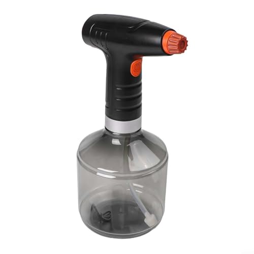 Yuanpgky Botella de spray eléctrica de 900 ml con batería recargable USB, operación de botón, niebla automática para riego de plantas, limpieza, aseo de mascotas, portátil