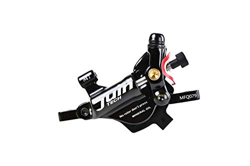 Juin Tech M1 Cable Actuated Hydraulic Bicycle Bike Disc Brake Caliper Set Extra Powerful Hybrid Brake for Road/Mountain/Cyclocross/Gravel/E-Bike/Folding Bike etc. use (Black)