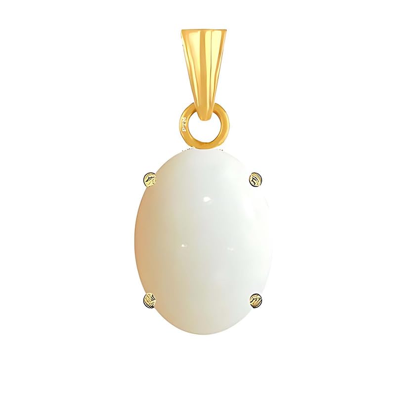 Ptm Natural Opal 3.25 to 10.25 Ratti or 3.00 to 9.50 Carat Astrological Certified Gemstone Panchdhatu/5 Metals 22k Gold Plated Pendant for Men & Women