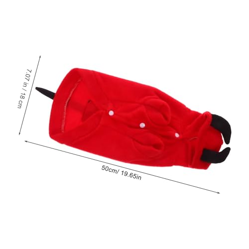 Disfraz para perro tamaño M de diablo 3D rojo miniatura 2