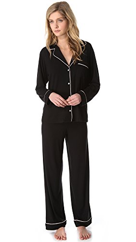 Eberjey Gisele PJ Set, Black, Medium