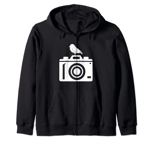 Bird Camera for a Bird Watcher Bird Watching Birding Zip Hoodie