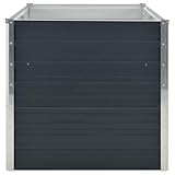 vidaXL Hochbeet Pflanzbeet Frühbeet Gartenbeet Pflanzkübel Pflanzkasten Blumenkasten Gemüsebeet Blumenbeet Anthrazit 160x80x77cm Verzinkter Stahl - 5