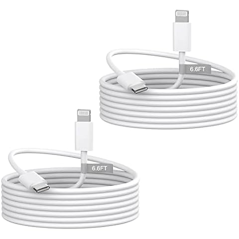 Unique Secure iPhone 20W Fast Charger Cable [Apple MFi Certified] (2Pack/2M)USB C to Lightning Cable USB-C Power Delivery Cord iPhone 12/13/12 Pro Max/12 Mini/11/11Pro/XS/Max/XR/X/SE/8/8Plus/iPad Cover
