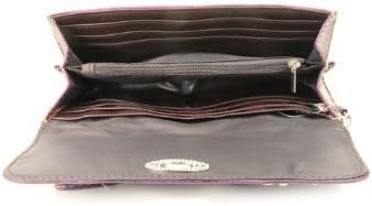 Miniatura 5 de Púrpura Studded Turnlock Wristlet cartera