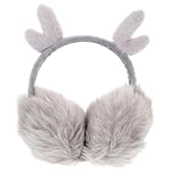 [TEHAUX] 1 セット ぬいぐるみバックパック クリスマスイヤーマフとバックパック ふかふかショルダーバッグ ミニバックパック ぬいぐるみデイパック かわいいバックパック トナカイイヤーマフ