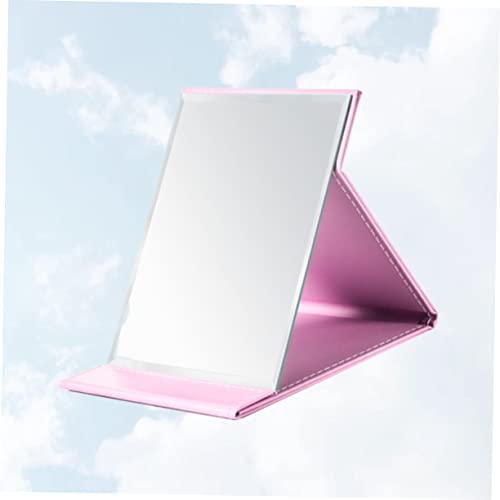 Espejo de Maquillaje Plegable Minimalista Rosa Compacto miniatura 5