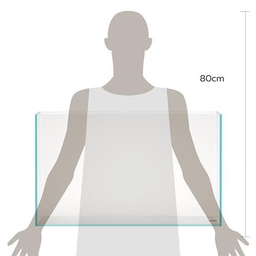 Image of LANDEN 75H 37 Gallon Rimless Low Iron Aquarium Tank, W29.5xD17.7xH17.7 in(75x45x45cm) 8mm Thickness with Black Nano Foam Leveling mat Included