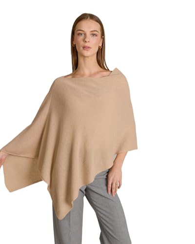 Image of CLAUDIA NICHOLE Womens 100% Cashmere Dress Topper - Cashmere Poncho Wrap