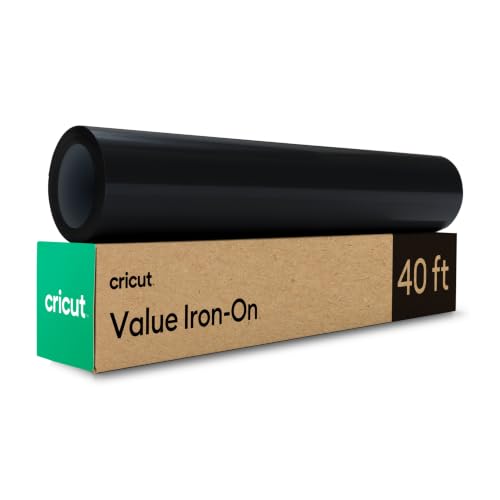 Image of Cricut Value Iron-On, Black (12 in x 40 ft)
