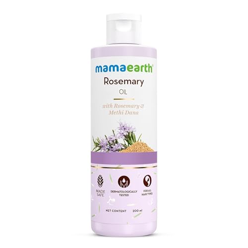 Mamaearth Rosemary & Methi Dana Hair Oil – Promotes Growth, Controls Fall, Strengthens & Stimulates New Growth | 200 ml