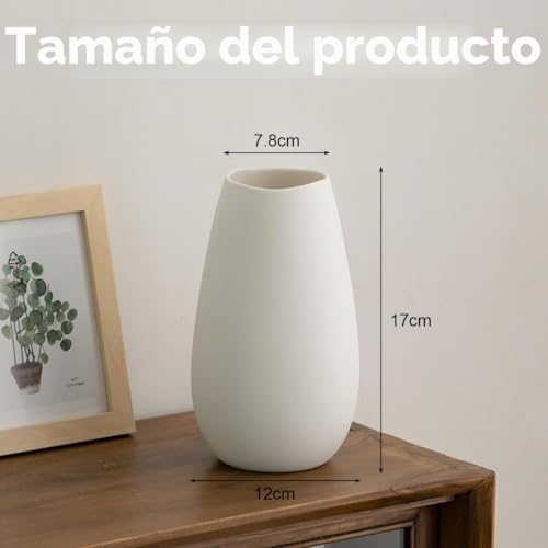 Jarrón para hierba de las pampas con acabado mate artesanal de 17 cm 3