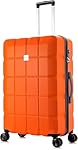 ATX Luggage Large Suitcase on 4 Dual Spinner Wheels Super Lightweight ABS Hard Shell Hold Check in with Built-in TSA Lock(Orange, 110 Liter)