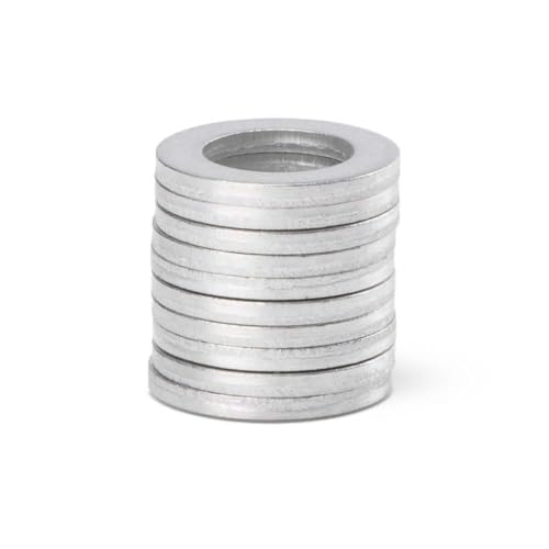 Anillos de sellado de aluminio plateado 12x20x2mm con alta resistencia térmica