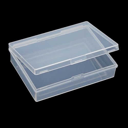Image of 12Pcs Rectangular Clear Plastic Beads Storage Containers Box (3.74 x 2.72 x 0.95 inch), Small Plastic Containers, Small Bead Organizer
