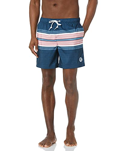 Original Penguin Men's Engineered Stripe Swim Short