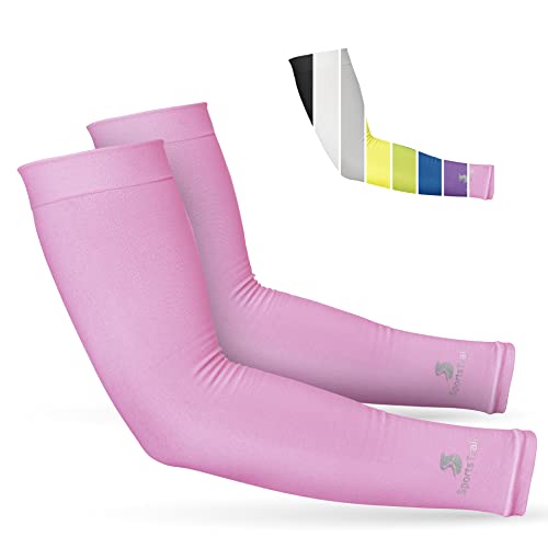 Image of SportsTrail Cooling Arm Sleeves for Men & Women - Breathable, UV Sun Protection, Sports Arm Sleeves for Women, Men & Youth