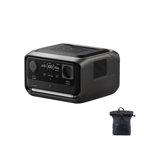 EcoFlow Tragbare Powerstation RIVER 3 Plus (Wireless), 286 Wh LFP-Batterie & 5 000 mAh Powerbank, bis zu 1 200 W Ausgangsleistung, erweiterbar auf 858 Wh, Solargenerator für Camping Wohnmobile