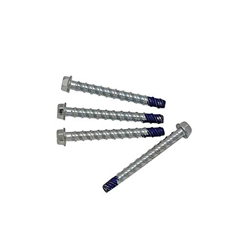 Asphalt Bolts, Silver, 4 in L, PK4