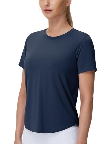 THE GYM PEOPLE Women's Workout Short Sleeve Breathable T-Shirts Athletic Yoga Tee Tops