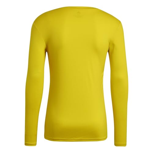 adidas Herren Team Base Tee Langarm T-Shirt, Team Yellow, XS – Ansicht 3