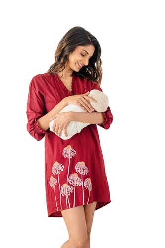 Robe de maternité pour shooting photo et moments d'allaitement complices