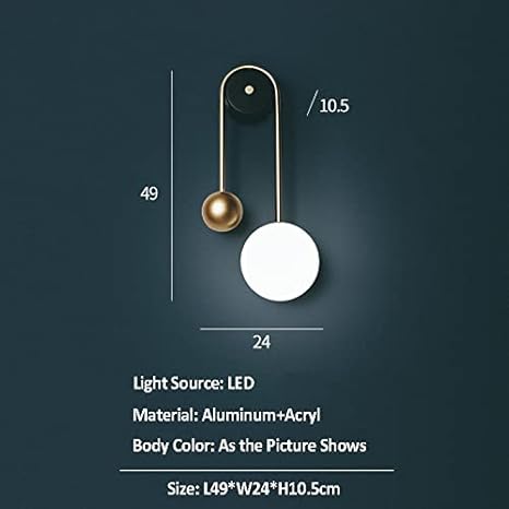 FairUo Wandlampen, Led Acryl Wall Lamp Noordig Bedmoderne Decor Light Slaapkamer Woonkamer Hotel Tv Achtergrond Decoratie Sconce photo 3