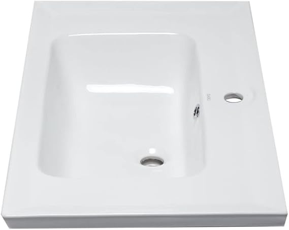 EAGO BH003 Ceramic 32x19 Rectangular Drop In Sink, White